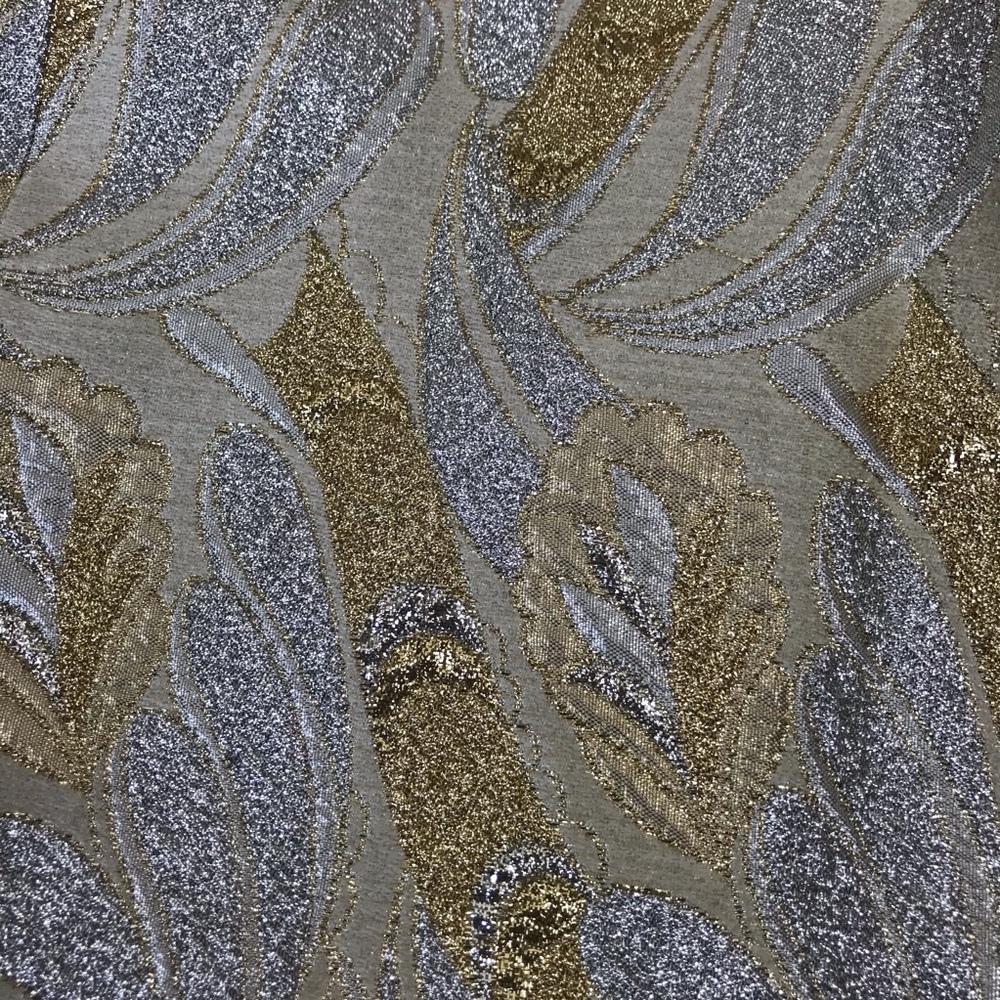 SOLD l 60s Silver Gold Lamè Metallic Bow Dress - Picture 10 of 13